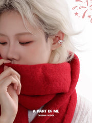 Happy New Year Platinum Plating Kittens and Puppies Setting Off Fireworks No Piercing Ear Cuff Ear Clip™