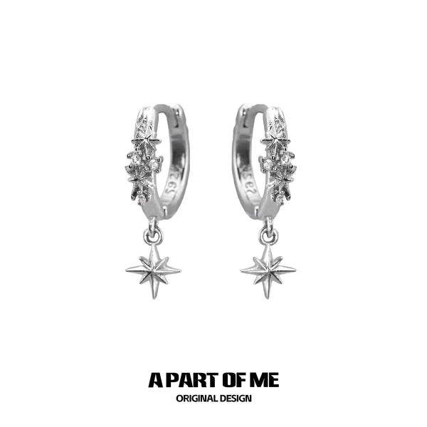 Hello Winter 925 Sterling Silver Snowflake Pendant Earrings™
