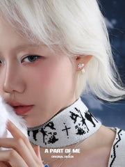 Hello Winter 925 Sterling Silver Snowflake Rabbit Asymmetrical Stud Earrings™