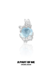 Hello Winter 925 Sterling Silver Snowflake Rabbit Stud Earrings™