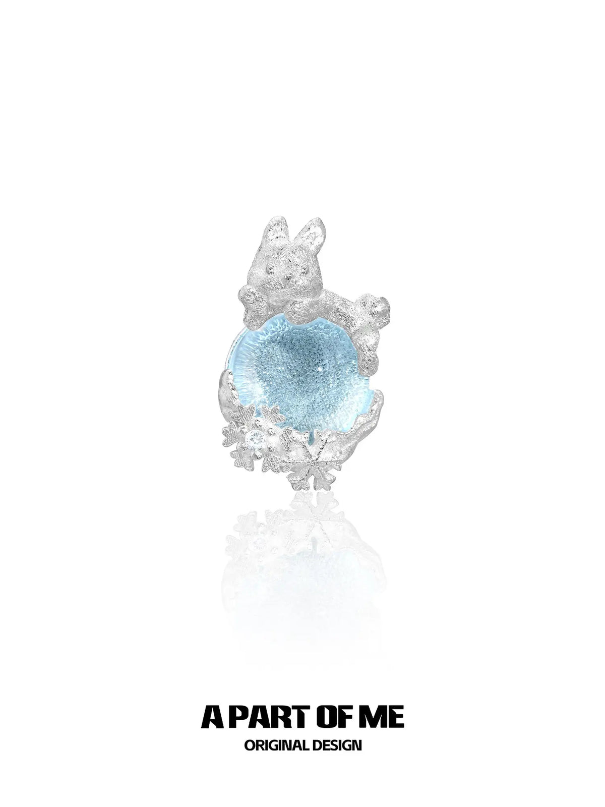 Hello Winter 925 Sterling Silver Snowflake Rabbit Stud Earrings™
