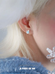 Hello Winter 925 Sterling Silver Snowflake Rabbit Stud Earrings™