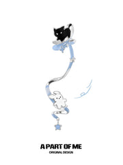 Hello Winter Platinum-Plated Kitten＆ Puppy Detachable Earring Clip™