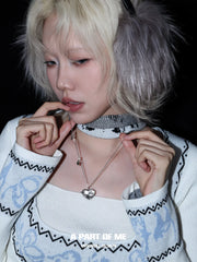 Hello Winter Platinum Plating Snowy Puppy Pendant Necklace™