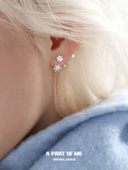 Hello Winter S925 Platinum-Plated Drop Earrings™