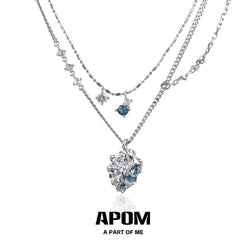 จี้อัญมณีเคลือบแพลตตินัม 18K Ice Field™