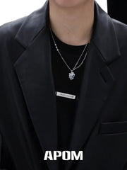จี้อัญมณีเคลือบแพลตตินัม 18K Ice Field™