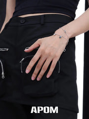 จี้อัญมณีเคลือบแพลตตินัม 18K Ice Field™