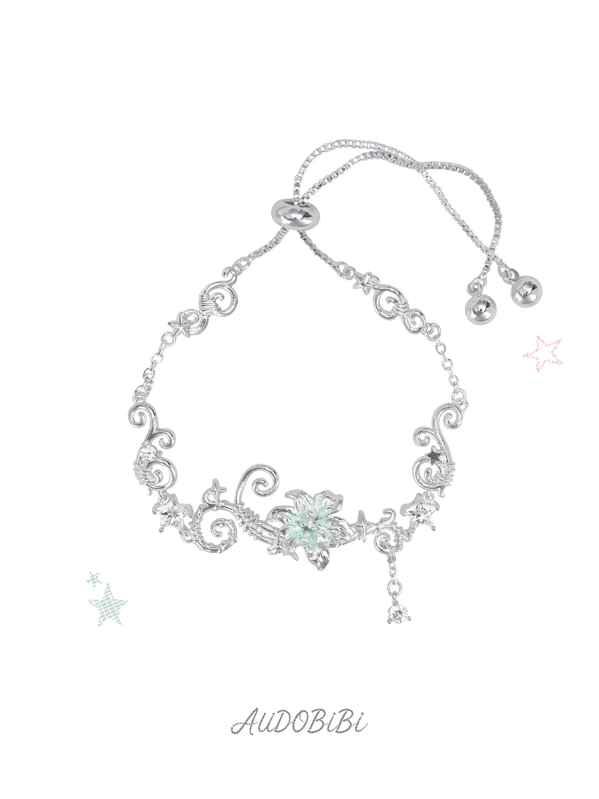 Lily Platinum Plating Dreamcore Mint Lily Vine Bracelet™