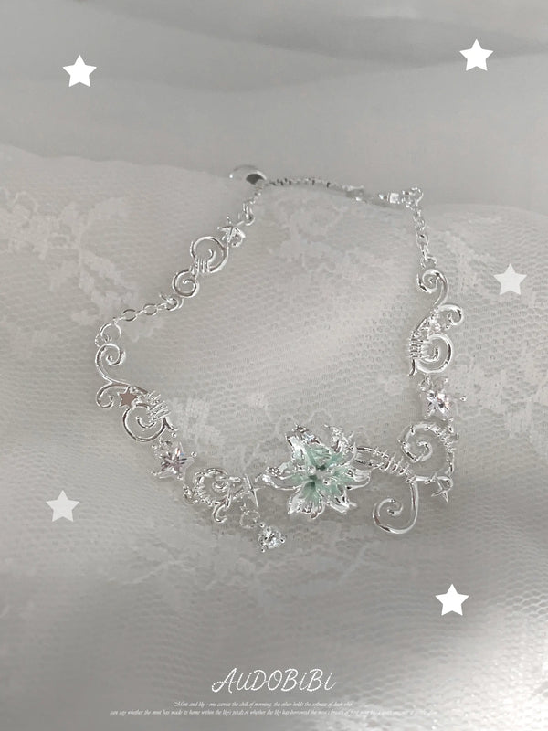Lily Platinum Plating Dreamcore Mint Lily Vine Bracelet™