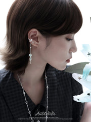 Lily Platinum Plating Dreamcore Mint Lily Vine Dangle Ear Cuff™