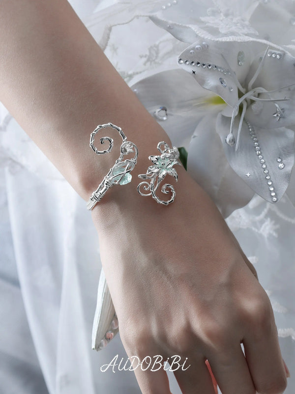 Lily Platinum Plating Dreamcore Vine Adjustable Open Cuff Bangle Bracelet™