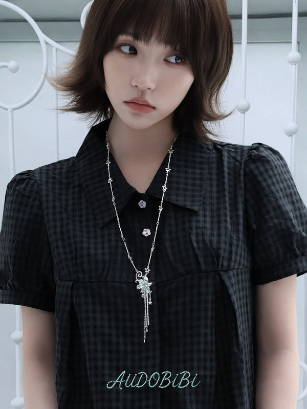 Lily Platinum Plating Mint Lily Vine Tassel Pendant Necklace™