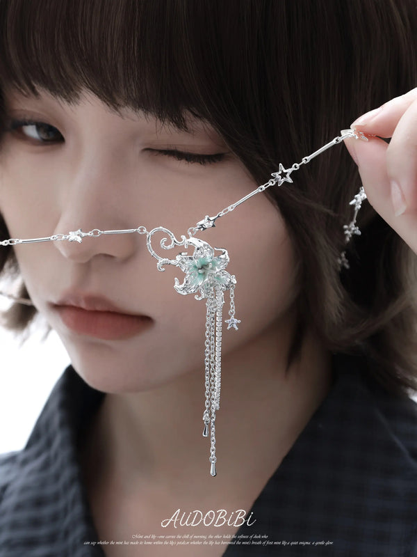 Lily Platinum Plating Mint Lily Vine Tassel Pendant Necklace™
