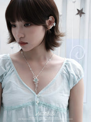 Lily Platinum Plating Mint Lily Vine Tassel Pendant Necklace™