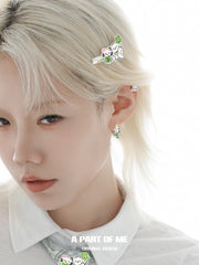 Lucky Clover 18K Platinum Plated Kitten ＆ Puppy Earrings™