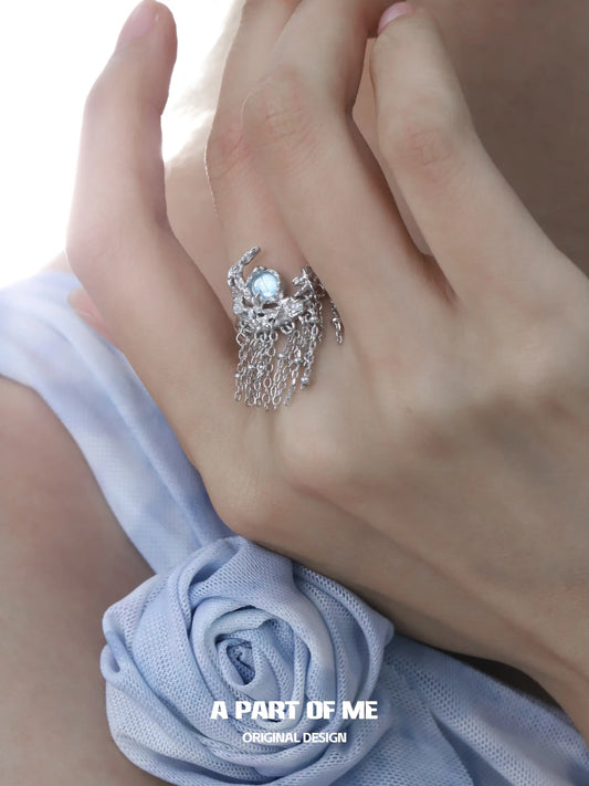 Lunar Faust S925 Sterling Silver Moon Zircon Resizeable Rings™