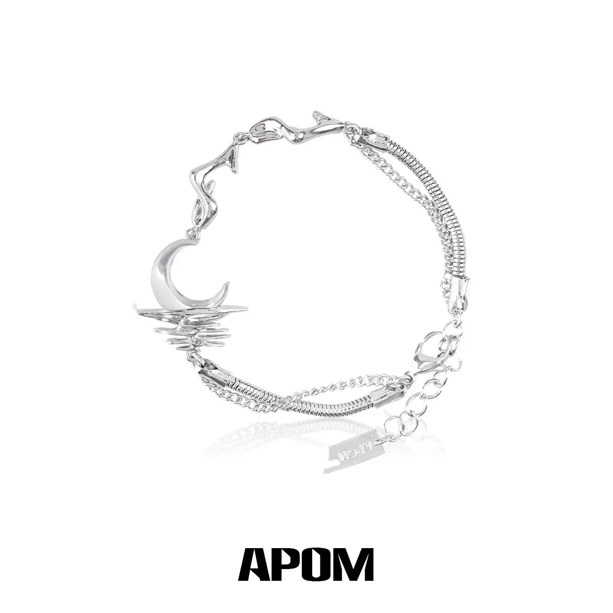 MYTH OF THE MOON กำไลข้อมือเปลือกหอยชุบแพลทินัม 18K ปรับขนาดได้ Bracelets™