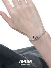 MYTH OF THE MOON กำไลข้อมือเปลือกหอยเงินสเตอร์ลิง S925 ปรับขนาดได้ Bracelets™