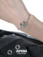 MYTH OF THE MOON กำไลข้อมือเปลือกหอยเงินสเตอร์ลิง S925 ปรับขนาดได้ Bracelets™