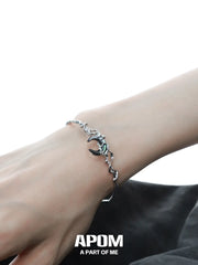 MYTH OF THE MOON กำไลข้อมือเปลือกหอยเงินสเตอร์ลิง S925 ปรับขนาดได้ Bracelets™