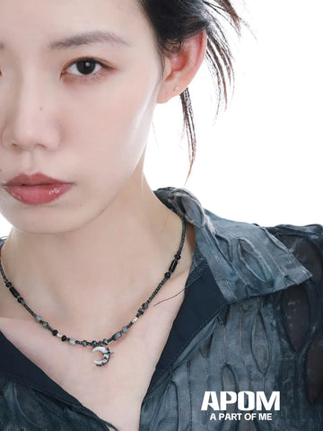 Myth of the Moon Sterling Silver, Shell & Agate Choker™