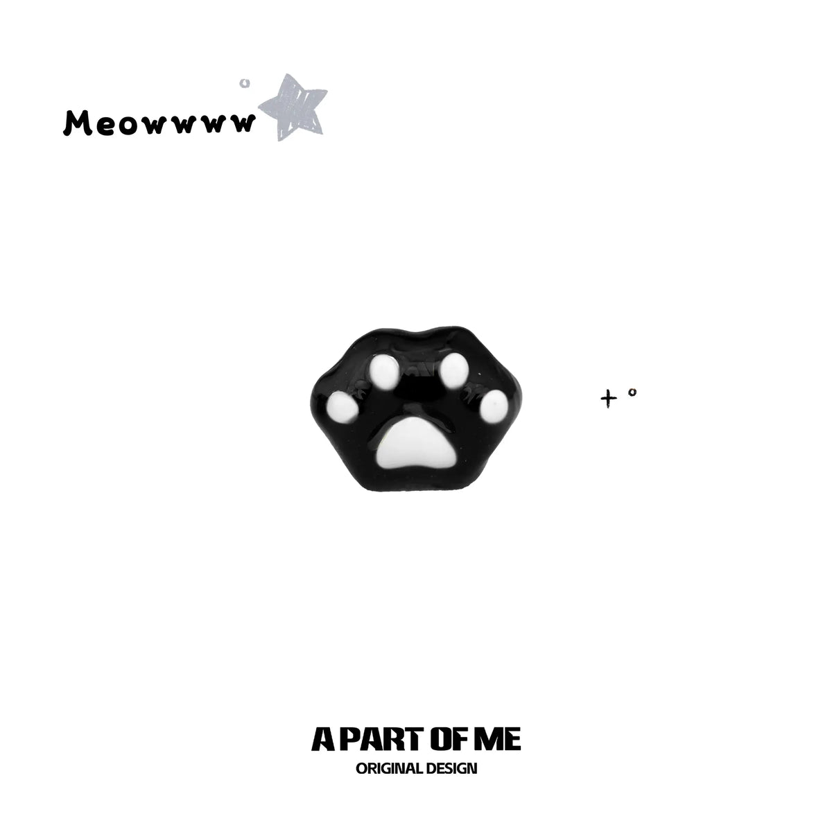Meow 925 Sterling Silver Colorful Cat Paw Stud Earrings™