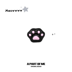 Meow 925 Sterling Silver Colorful Cat Paw Stud Earrings™