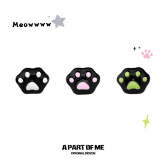 Meow 925 Sterling Silver Colorful Cat Paw Stud Earrings™