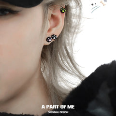 Meow 925 Sterling Silver Colorful Cat Paw Stud Earrings™