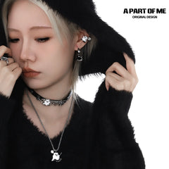 Meow Bandit Kitty Ghost Cat 18K Platinum Plated Earclips Ear Clips™