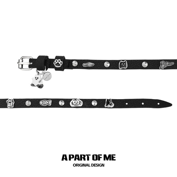 Meow Bandit Kitty Ghost Cat Multifunctional Leather Bracelet/Choker™