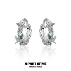 민트 라군 18K 플래티넘 도금 버터플라이 이어링 &amp; 이어링™