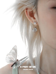 Mint Lagoon 18K Platinum Plating Butterfly Stud Earrings™