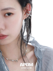 Original 18K Platinum Plated Pearl Tassel Earclips Ear Clips™