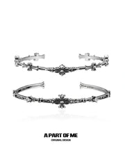 Original Vintage 925 Sterling Silver Adjustable-Opening Iris Bangle Bracelet™
