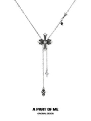 Original Vintage 925 Sterling Silver Iris Charm Y-Necklace™