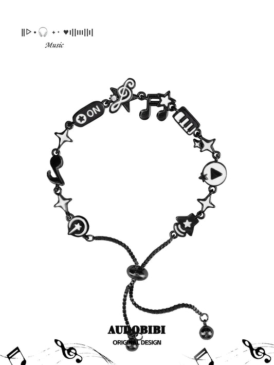 Piano Keys  Platinum Plating ABY Style Alpha Y2K Bracelet™
