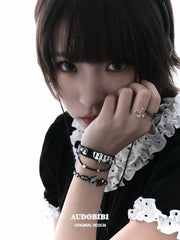 Piano Keys  Platinum Plating ABY Style Alpha Y2K Bracelet™