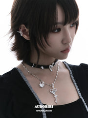 Piano Keys Platinum Plating Music Note Pendant Necklace™