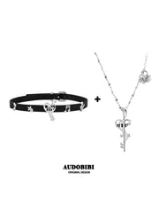 Piano Keys Platinum Plating Music Note Pendant Necklace™
