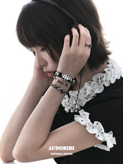 Piano Keys Platinum Plating Piano Leather Bracelet™