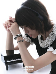 Piano Keys Platinum Plating Piano Leather Bracelet™