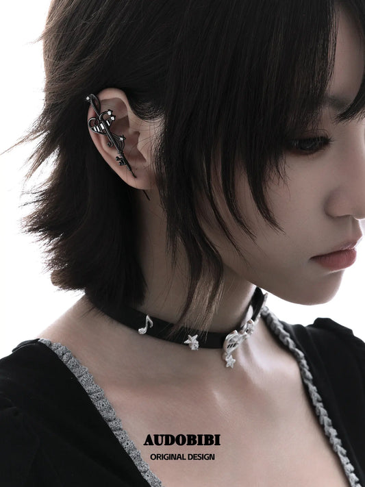 Piano Keys Platinum Plating Piano Music Note Needle Piercing Earring™