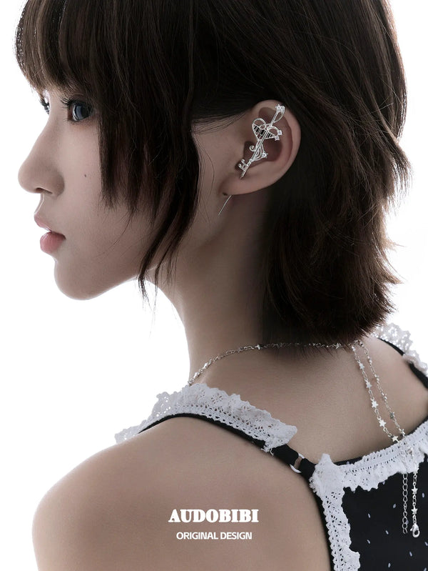 Piano Keys Platinum Plating Piano Music Note Needle Piercing Earring™