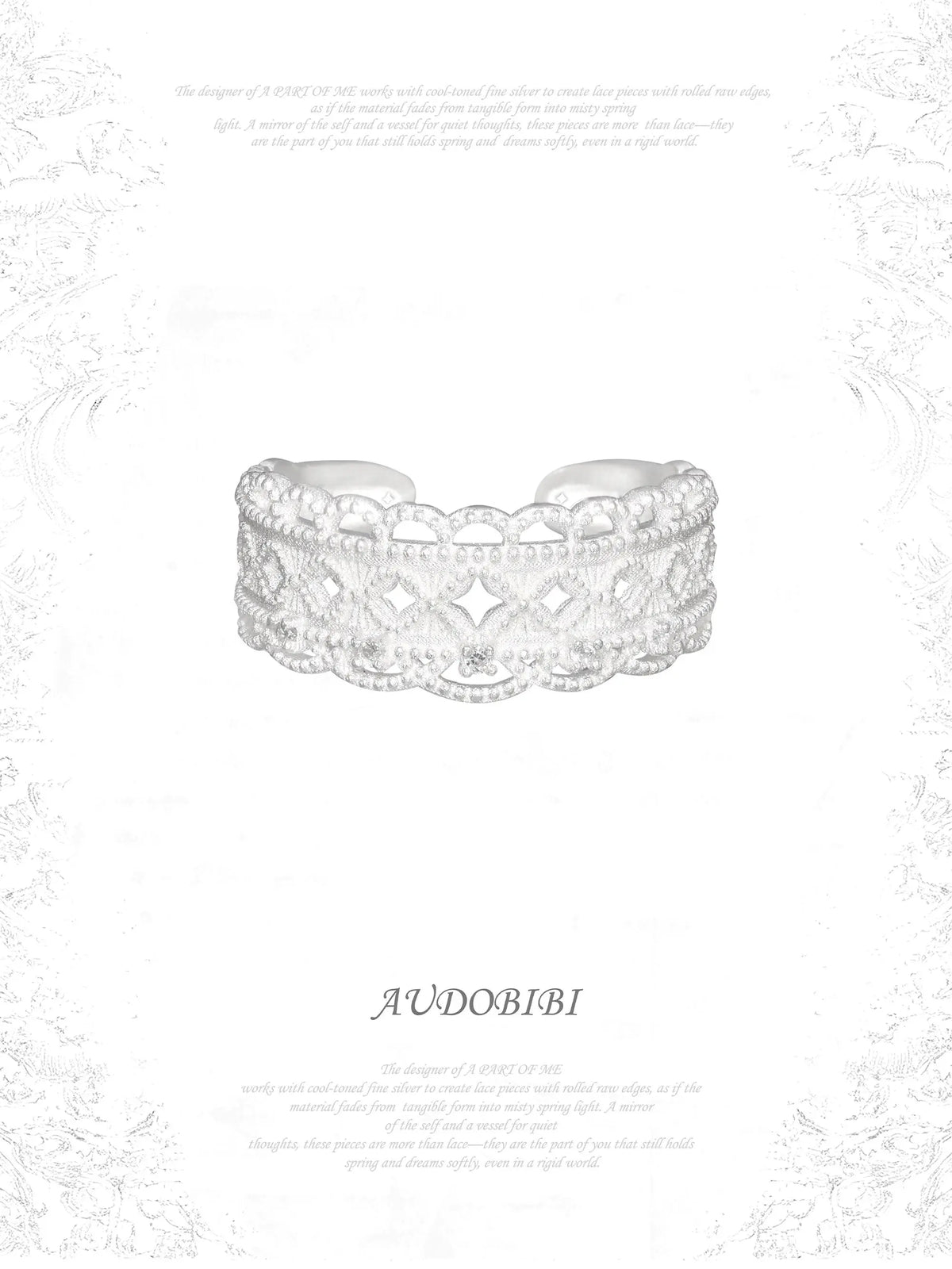 Rebellious Tenderness 925 Sterling Silver Luxury Vintage Lace Adjustable Diamond Ring™