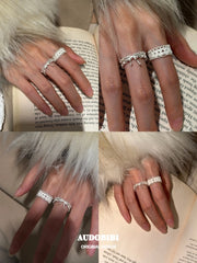 Rebellious Tenderness 925 Sterling Silver Luxury Vintage Lace Adjustable Diamond Ring™