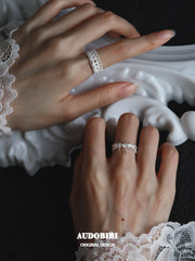 Rebellious Tenderness 925 Sterling Silver Luxury Vintage Lace Adjustable Diamond Ring™