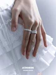 Rebellious Tenderness 925 Sterling Silver Luxury Vintage Lace Adjustable Diamond Ring™