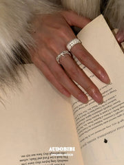 Rebellious Tenderness 925 Sterling Silver Luxury Vintage Lace Adjustable Diamond Ring™